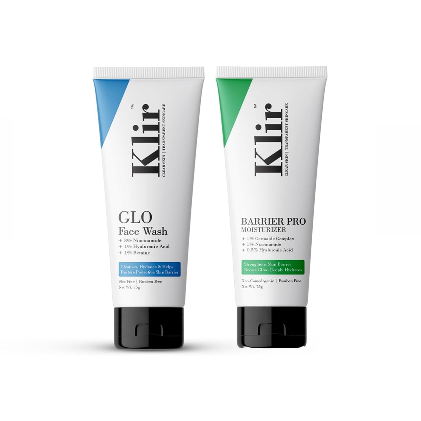 KLIR Hyaluronic Niacinamide Combo – Face Wash & Moisturizer | 75ml Each