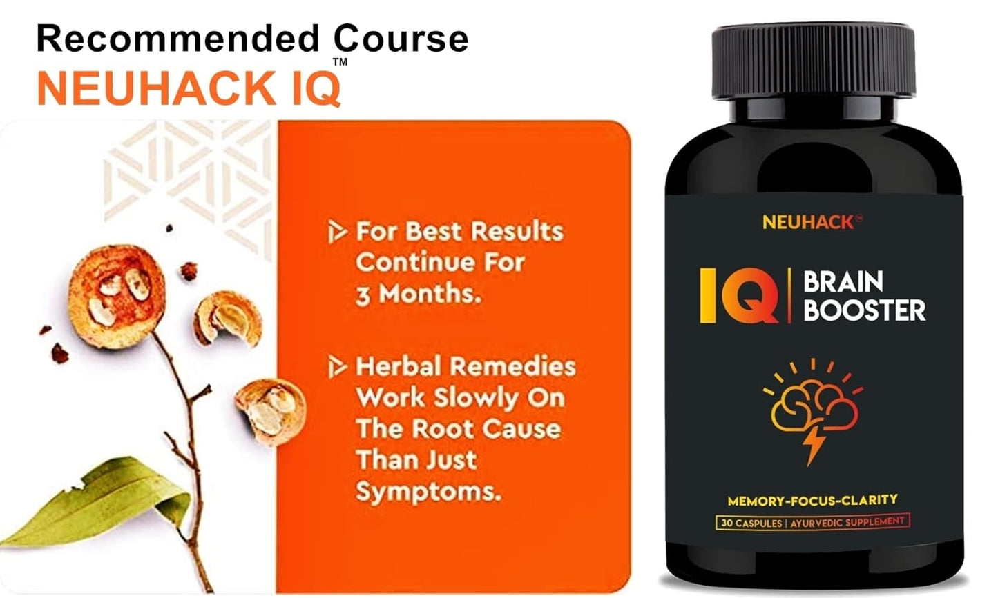 Neuhack IQ Herbal Memory & Focus Support Capsules – 30 Caps