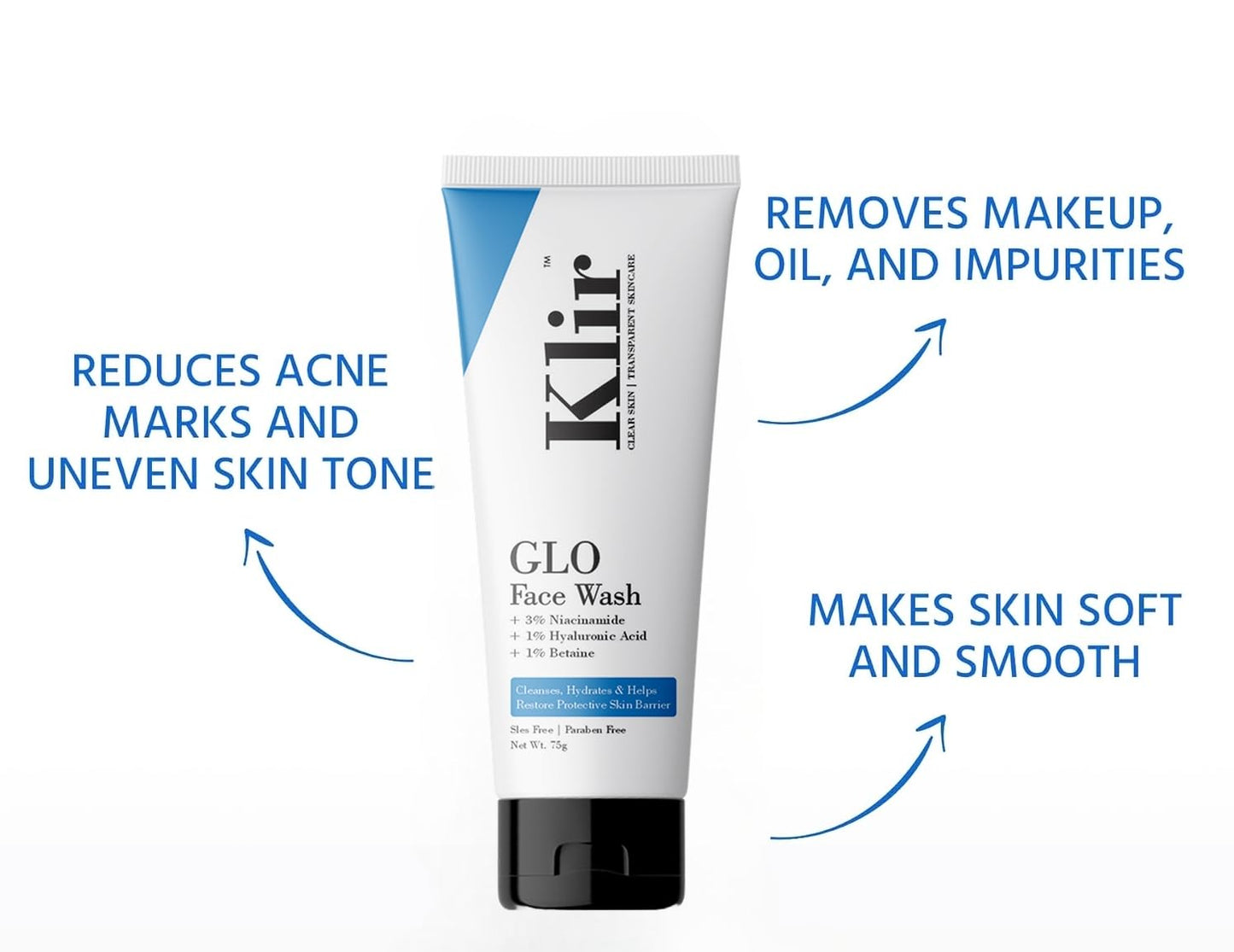 KLIR Face Wash & Sunscreen Duo | Hydrating Cleanser + SPF 50 PA++++ (75ml x 2)
