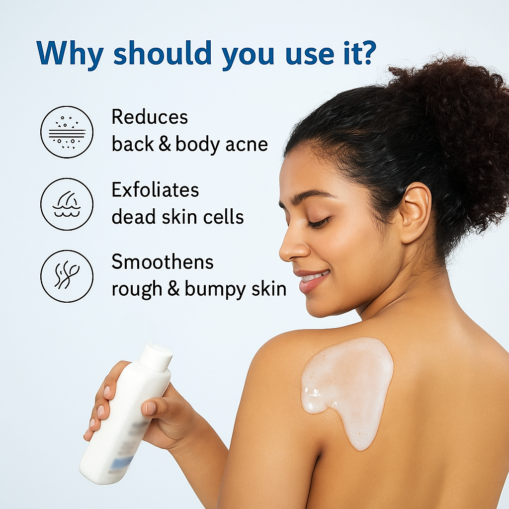 KLIR Acne Wash – Face & Body Cleanser with Benzoyl Peroxide, Aloe Vera for Acne, Odor & Oil Control – 200ml