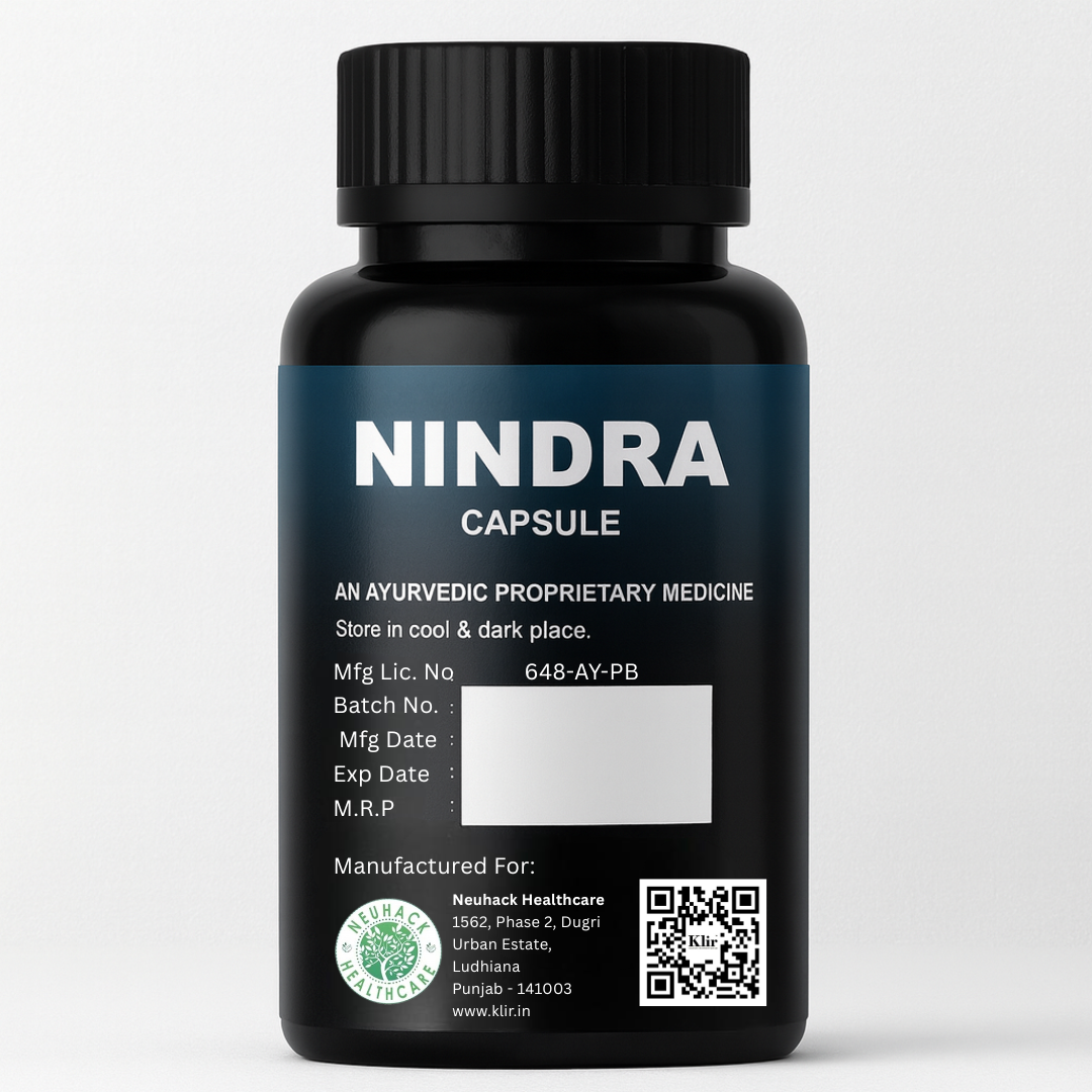 Neuhack Nindra Sleep Support Supplement | Ayurvedic capsule | 30 Caps