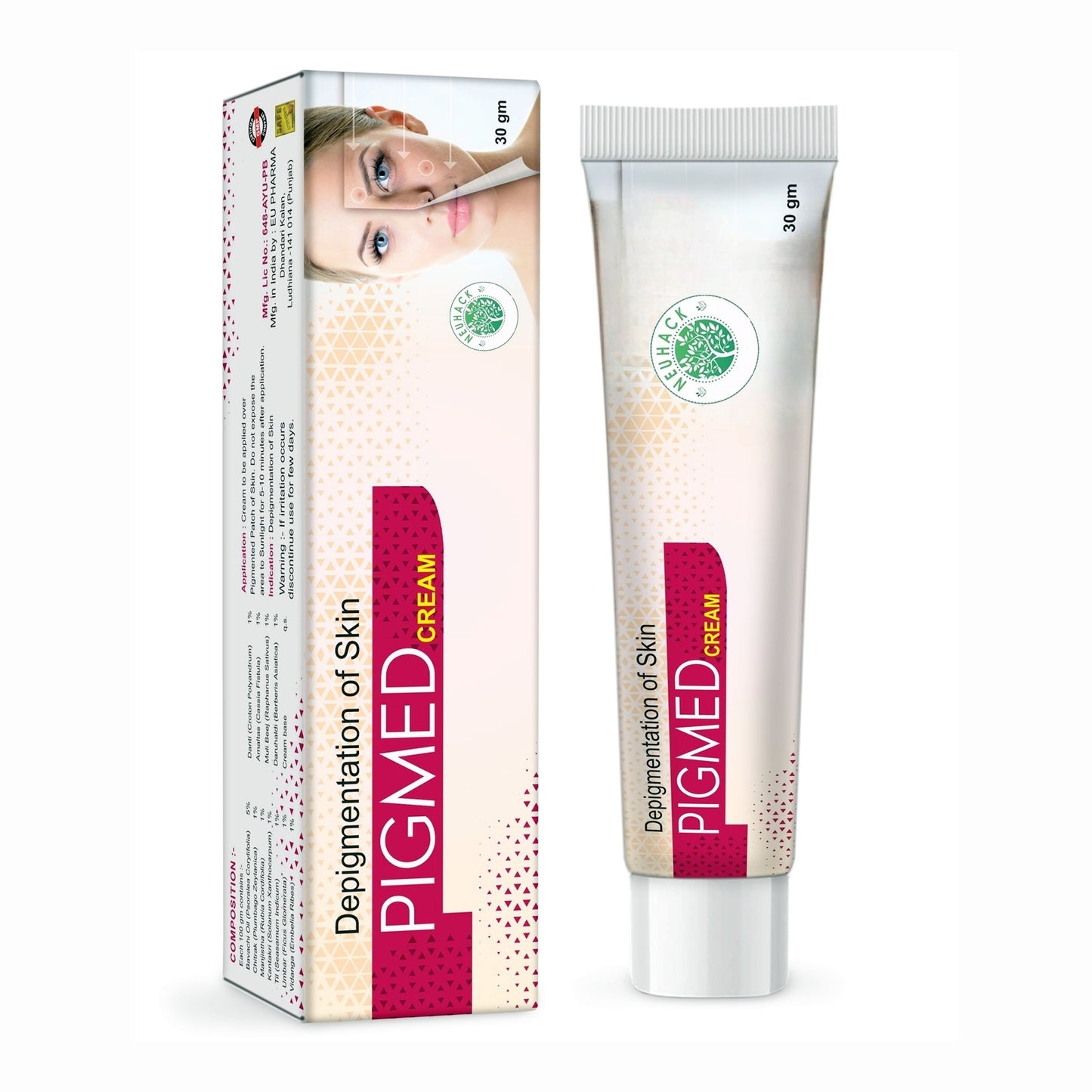 Neuhack Pigmed Cream – Dark Spots, Acne marks, Pigmentation removal ayurvedic cream