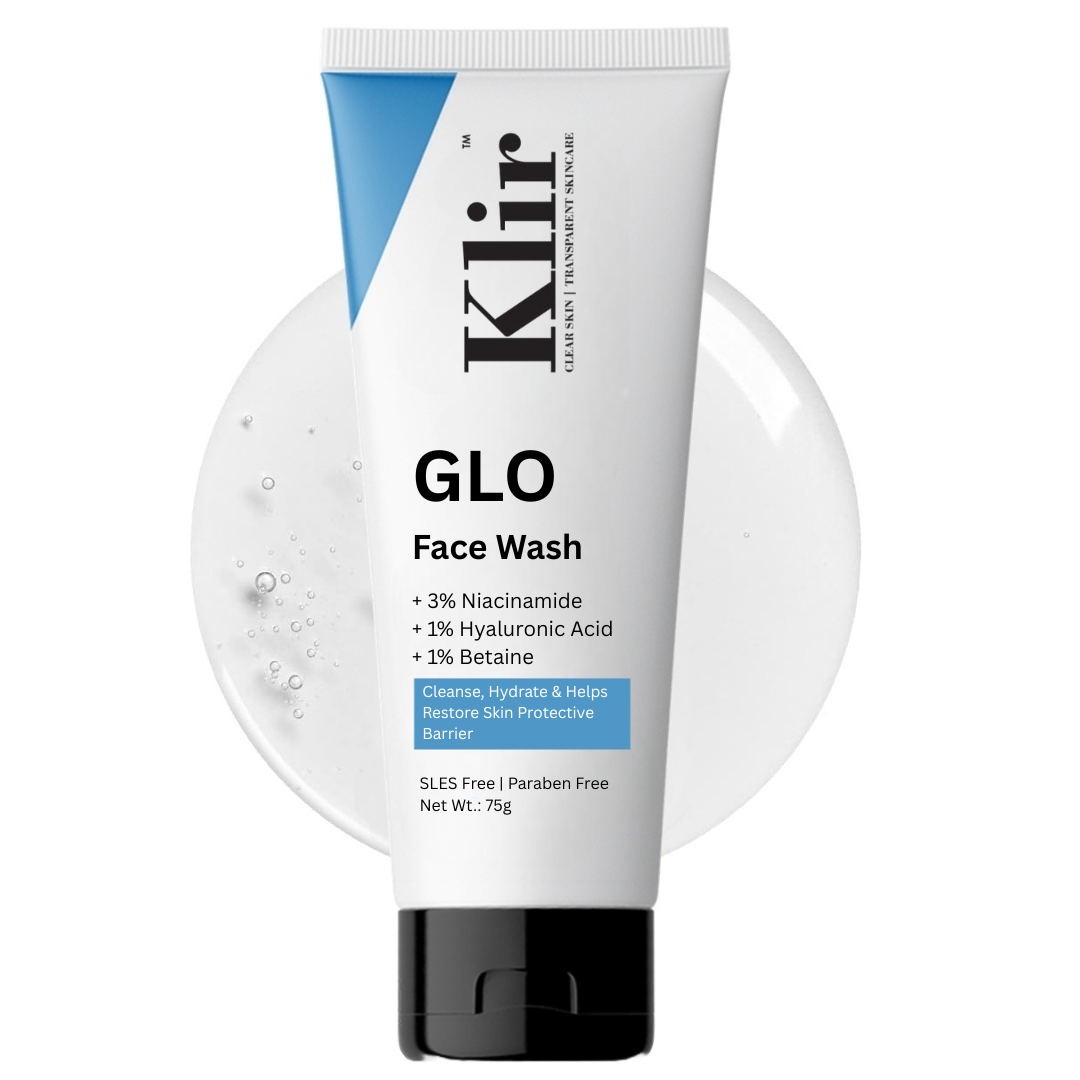 KLIR Glo Face Wash – Hydrating Cleanser with Niacinamide & Hyaluronic Acid (75g)