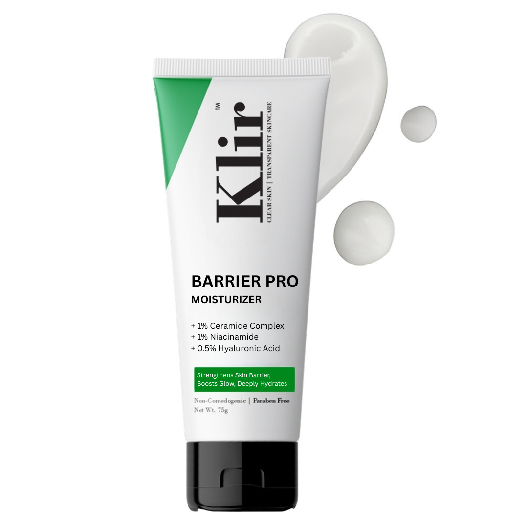 KLIR Barrier Pro Ceramide Moisturizer – Ceramides, Niacinamide & Hyaluronic Acid for All skin types | 75gm
