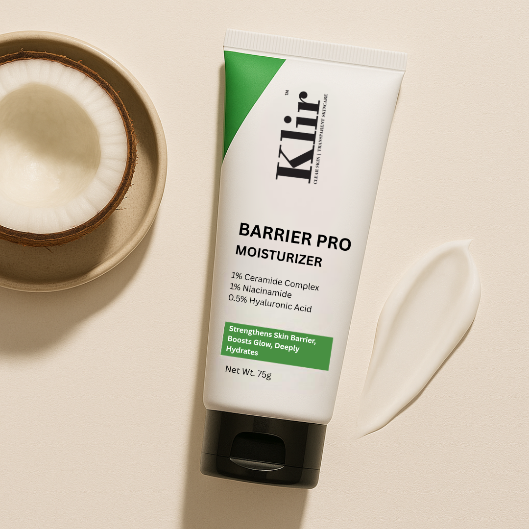 KLIR Barrier Pro Ceramide Moisturizer – Ceramides, Niacinamide & Hyaluronic Acid for All skin types | 75gm