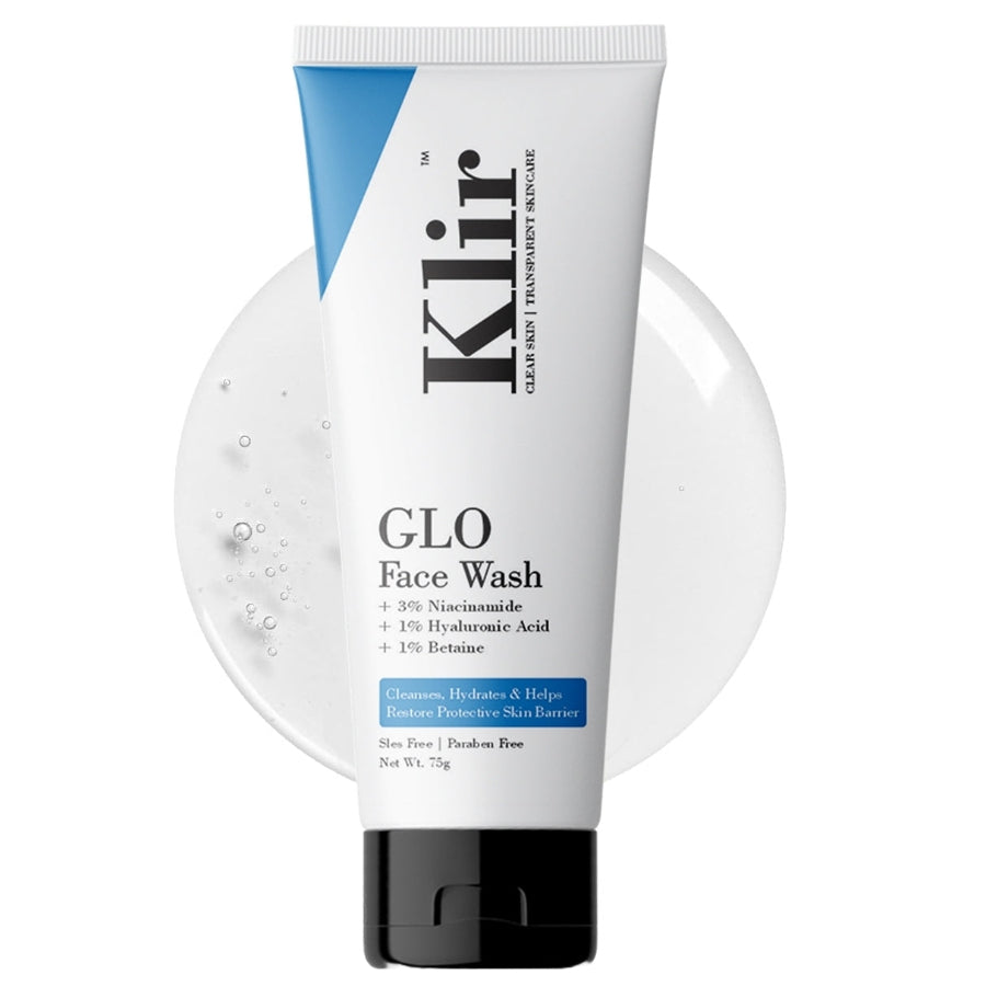 KLIR Glo Face Wash – Hydrating Cleanser with Niacinamide & Hyaluronic Acid (75g)