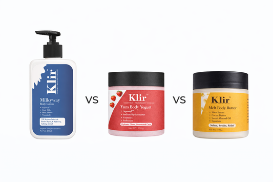 Body Lotion vs Body Yogurt vs Body Butter