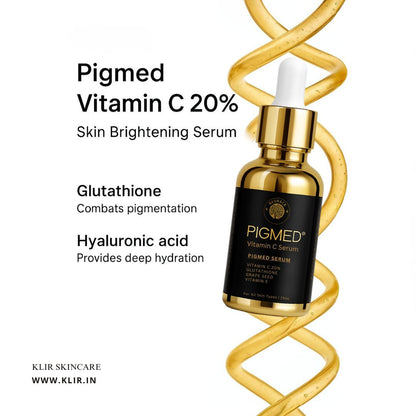 Neuhack Pigmed Vitamin C Serum for Dark Spots & Pigmentation – 20% Vitamin C + Glutathione – 25ml