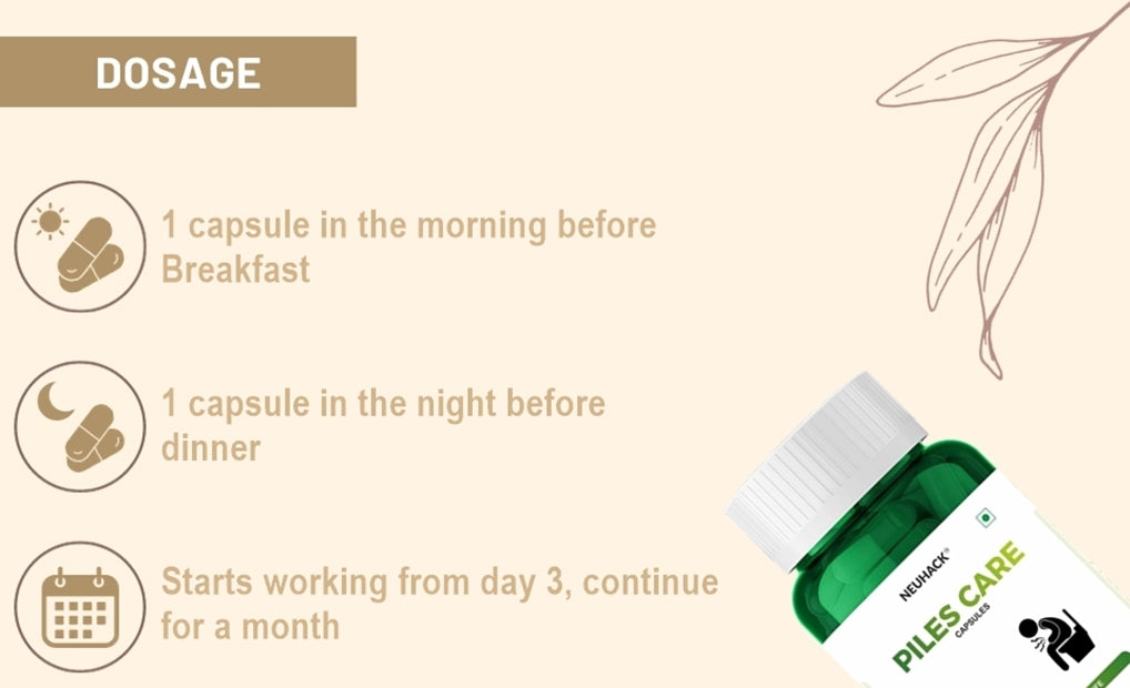 Neuhack Herbal Piles Care Capsules  – 60 Caps