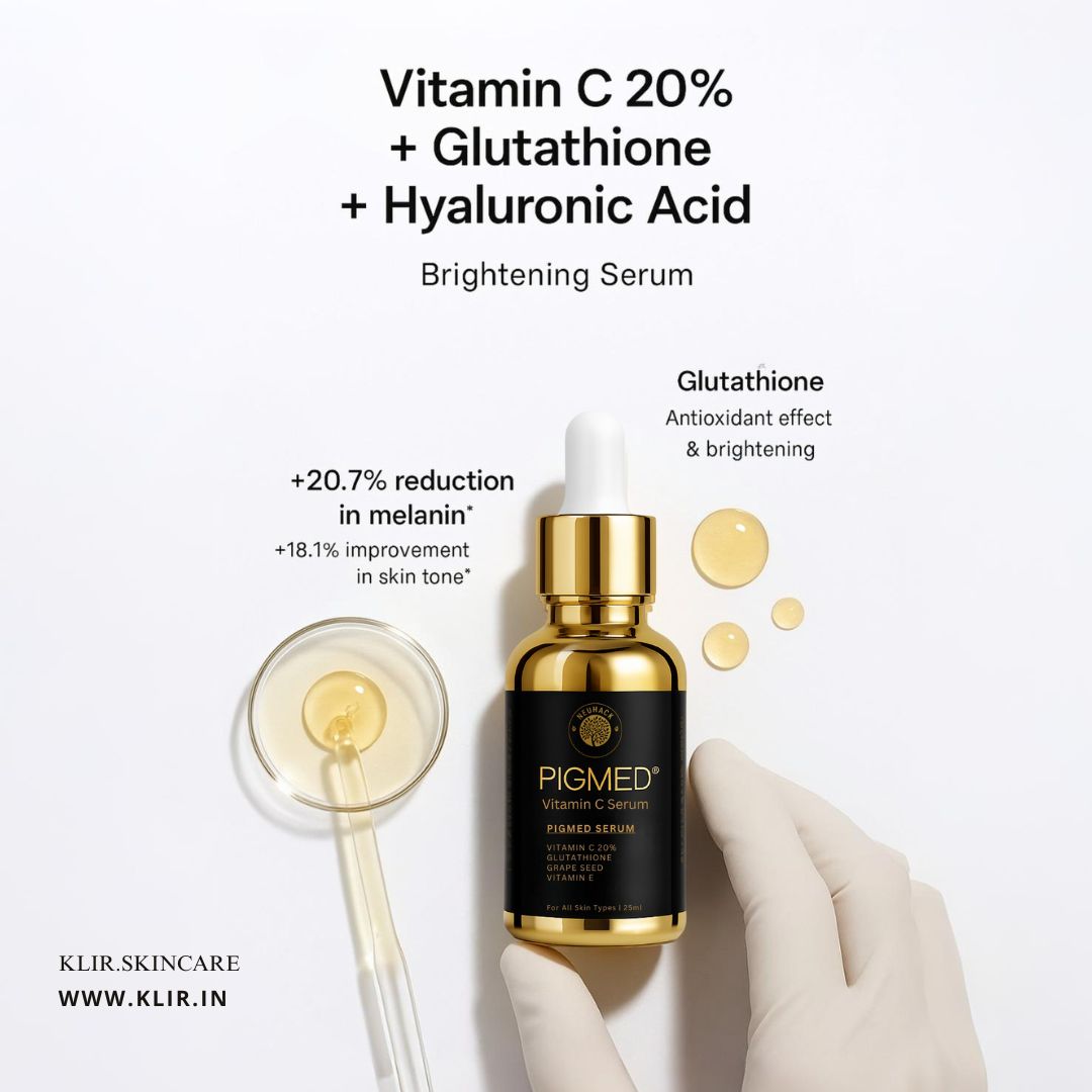 Neuhack Pigmed Vitamin C Serum for Dark Spots & Pigmentation – 20% Vitamin C + Glutathione – 25ml