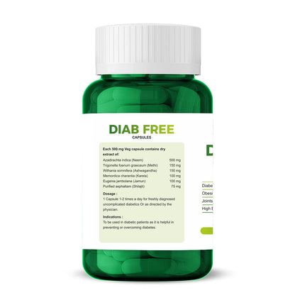 Neuhack Diab Free Herbal Capsule Supplements – 60 veg caps