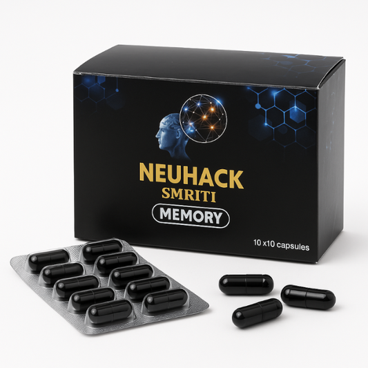 Neuhack Smriti Memory Booster Nootropics ayurvedic capsules - 100 caps