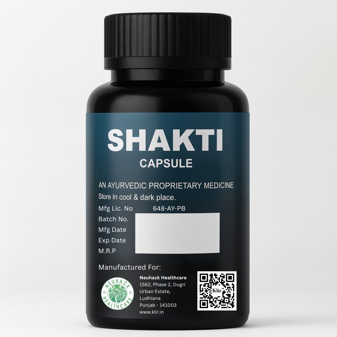 Neuhack Shakti Supplement for Strength, Stamina, Vigor | Ayurvedic Capsule | 30 caps