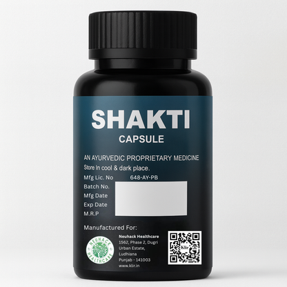Neuhack Shakti Supplement for Strength, Stamina, Vigor | Ayurvedic Capsule | 30 caps