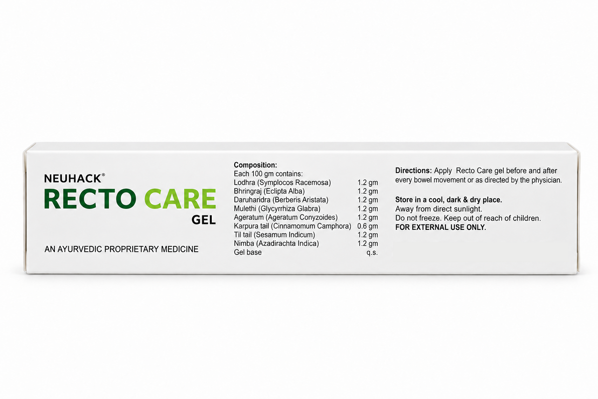 Neuhack Recto Care Gel for Piles | Ayurvedic Anorectal Piles care Gel | 30g