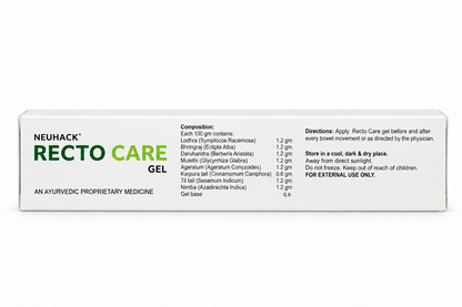 Neuhack Recto Care Gel for Piles | Ayurvedic Anorectal Piles care Gel | 30g