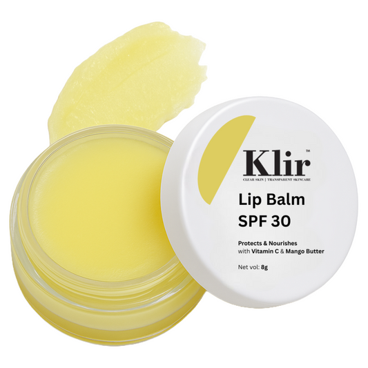 KLIR Lip Balm SPF 30 – Mango Butter, Vitamin C for Hydrated, Soft & Even-Toned Lips – 8g