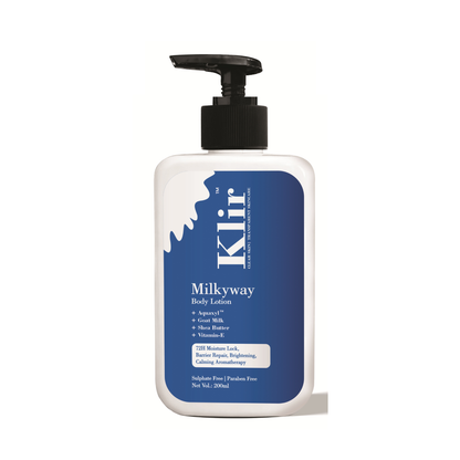 Klir Milkyway Body Lotion with Aquaxyl, Goat Milk & Shea Butter for 72H Moisture (200ml)