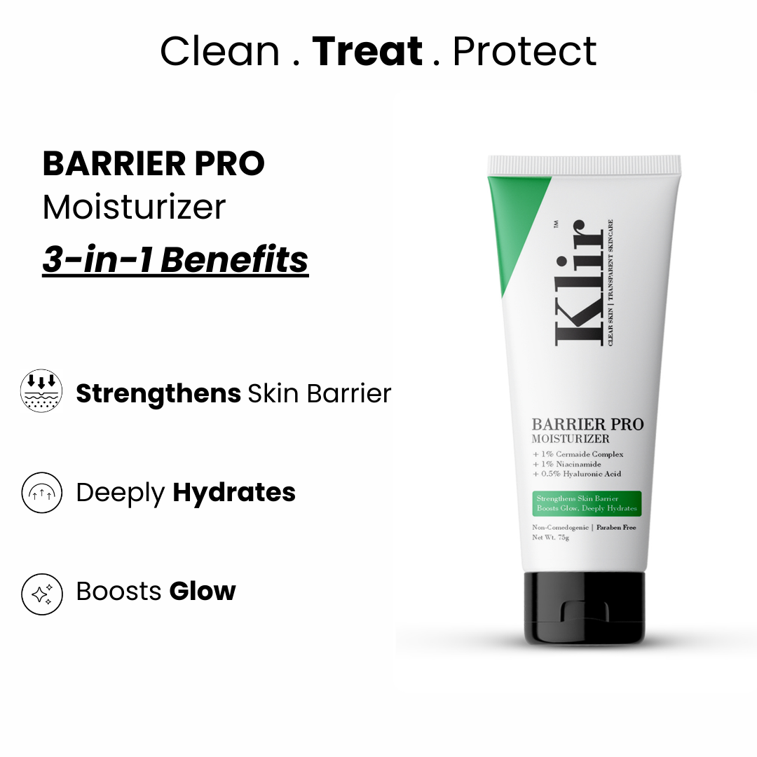 KLIR Barrier Pro Moisturizer with Ceramides, Niacinamide & Hyaluronic Acid Hydrating Face Lotion(75g)