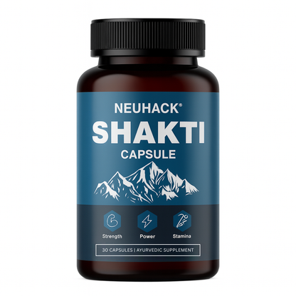 Neuhack Shakti Supplement for Strength, Stamina, Vigor | Ayurvedic Capsule | 30 caps