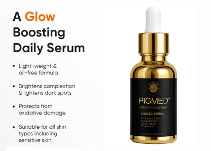 Neuhack Pigmed 20% Vitamin C Serum with Glutathione & Hyaluronic Acid – 25ml